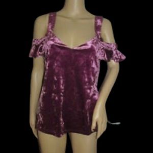 Venus Velour short sleeve cold shoulder shirt